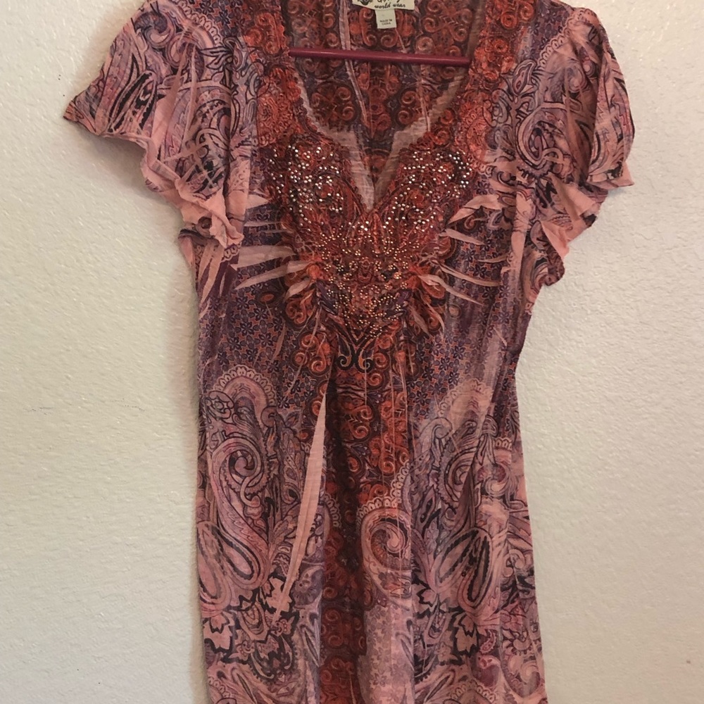 LASIES SHORT SLEEVE BLOUSE